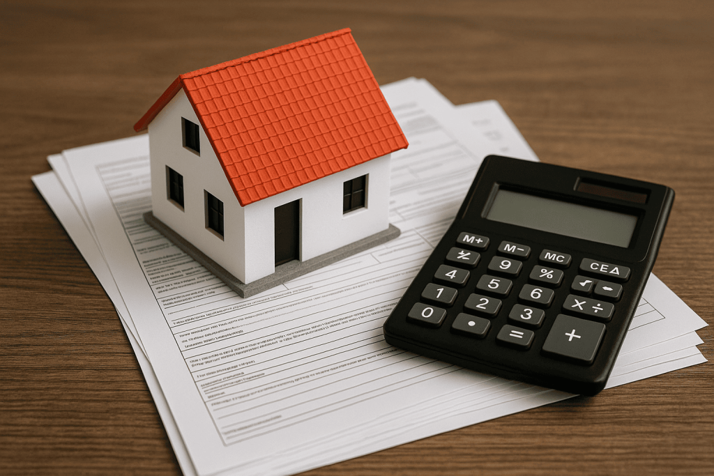 casa con calculadora